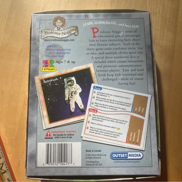 Professor Noggin's  Life On The Farm / Outer Space Card Game Outset Media - Picture 3 of 5